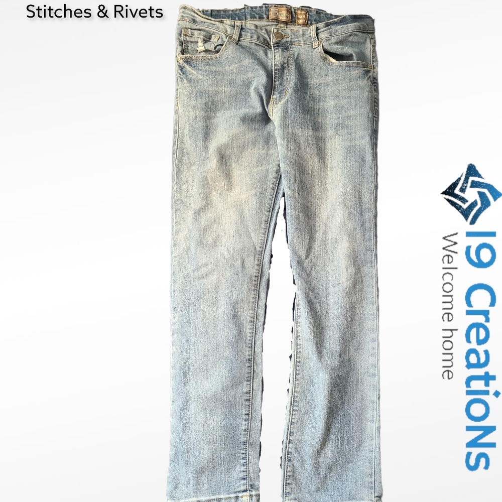ⒺⓊⒸ Stitches & Rivets Original Slim fit St…
